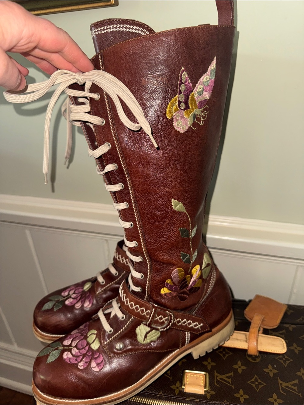 Christian Dior Vintage John Galliano 2005 Leather Knee-High Riding Boots 40 10 - Picture 6 of 15
